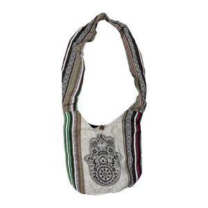 NEW Hamsa Hand Yoga Namaste Sling Shoulder Boho Bag